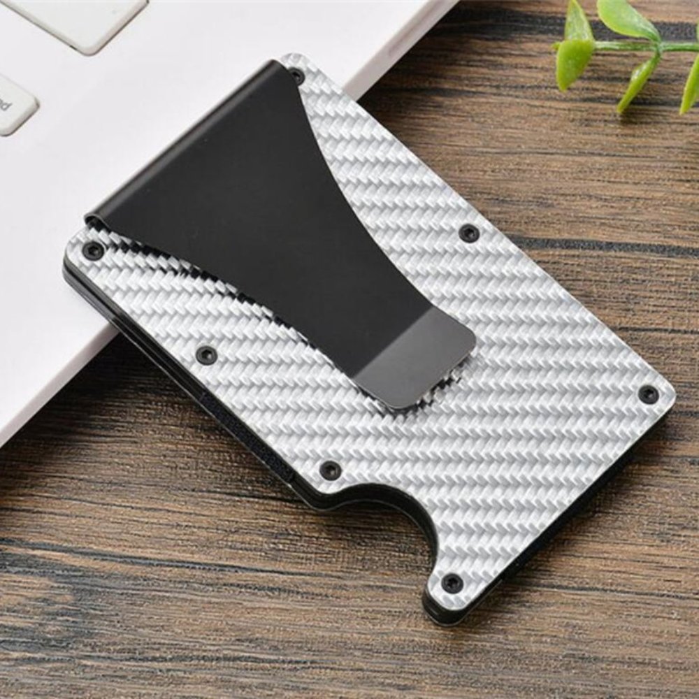 2026Carbon Fiber Slim Wallet & Credit Card Case - RFID Metal Wallet